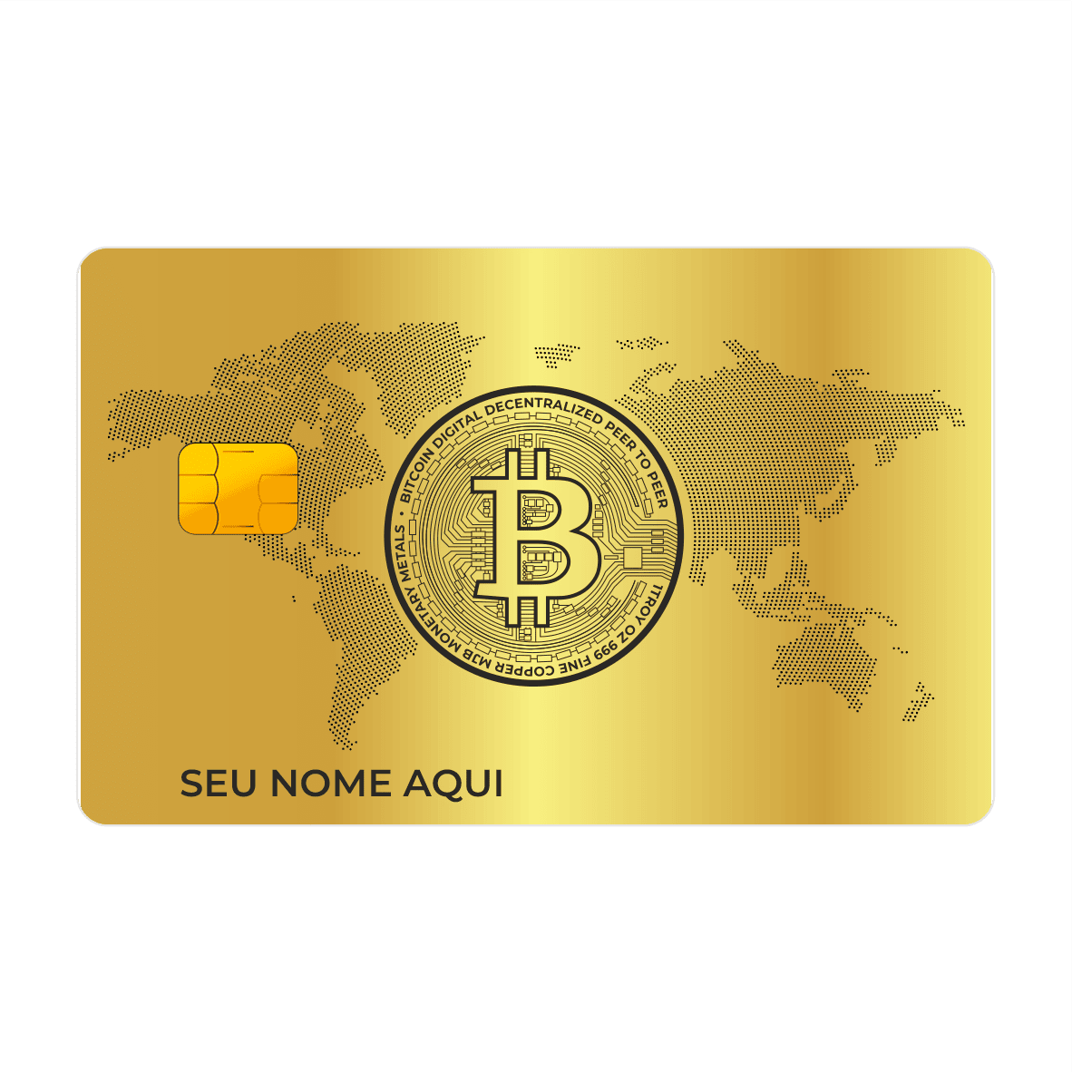 WONDCARD - Cartão De Metal - Bitcoin Gold WONDCARD - Cartão De Metal - Bitcoin Gold